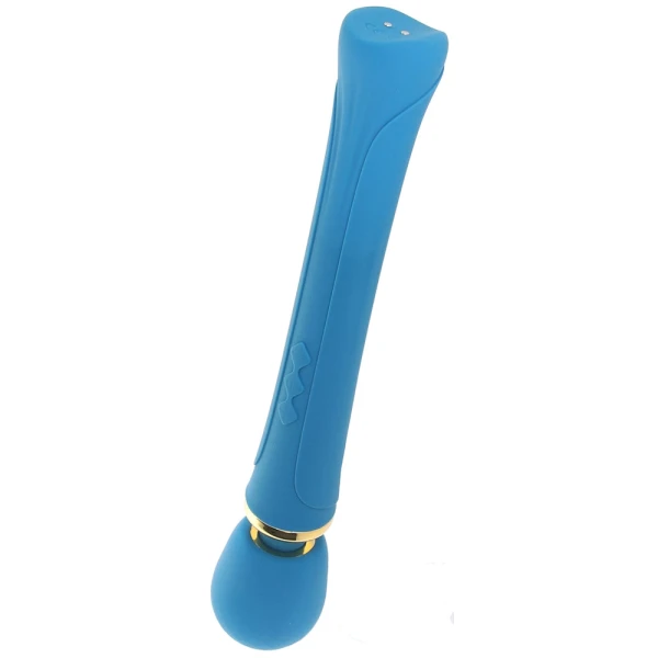 Dianna Rechargeable Waterproof Silicone Wand Style Vibrator By Blush - Teal