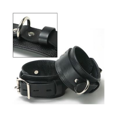 Strict Leather Deluxe Locking Ankle Cuffs Black Ankles