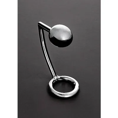 The Intruder With Egg 40mm Ring With 40mm Anal Egg Silver