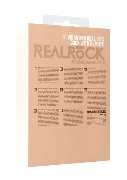 Vibrating Realistic Cock - 8" - With Scrotum - Skin - Realistic Vibrating Cocks