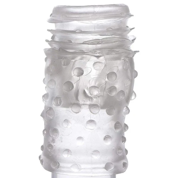 Stretchy Dual Vibrating Penis Sheath - Powerful Twin Bullets!
