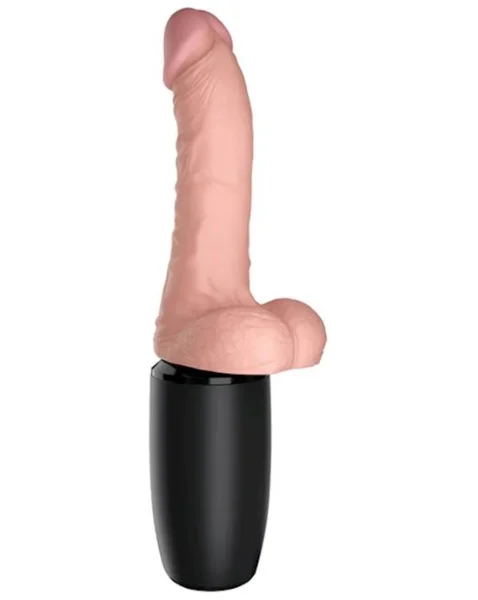 King Cock Thrusting Cock With Balls 6.5 Inch  - Flesh - 6.5 Inches