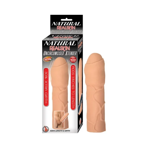 Natural Realskin Uncircumcised Xtender Vibrating Beige — image 4 of 4