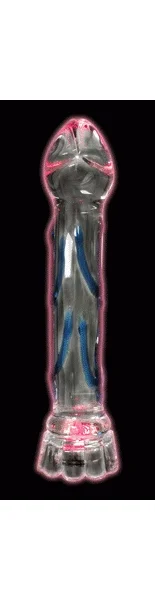 Chakra Illuminating Glass Dildo