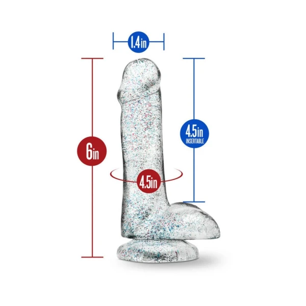 Naturally Yours - 6" Glitter Cock - Sparkling Clear — image 15 of 17