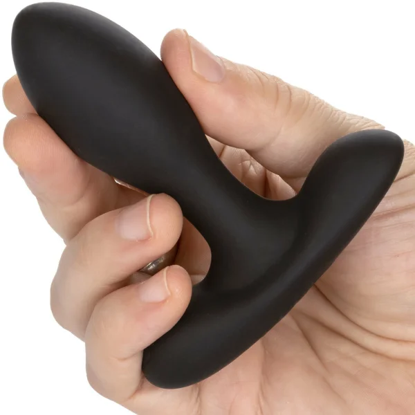 Eclipse Slender Probe Silicone Vibrating Anal Probe by CalExotics - Black
