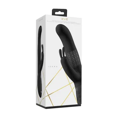 Izara Rotating Beads Rabbit Black 8 Inch