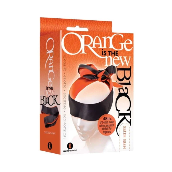 Orange Is The New Black Satin Sash Reversible Blindfold Restraint — image 4 of 7