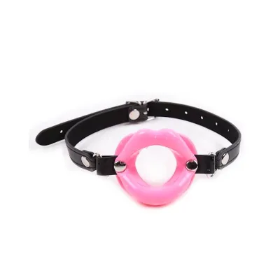 Lip Mouth Gag With Strap Pink