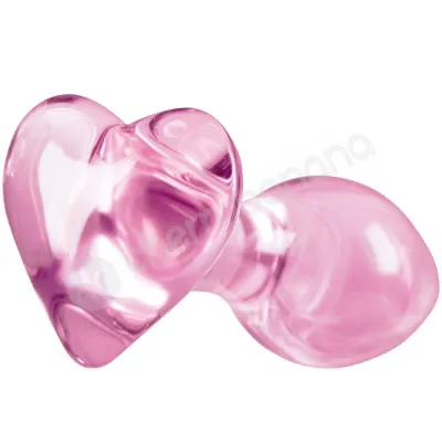 Crystal Heart Pink Glass 2 7 Butt Plug