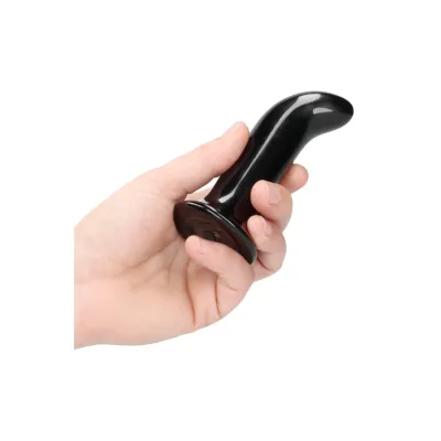 Shots Prickly 4 33 Handblown Glass Vibrating Anal Plug With Suction Cup and Remote Control