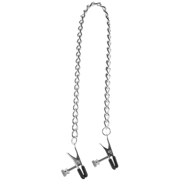 Spartacus Adjustable Broad Tip Nipple Clamps w/Link Chain