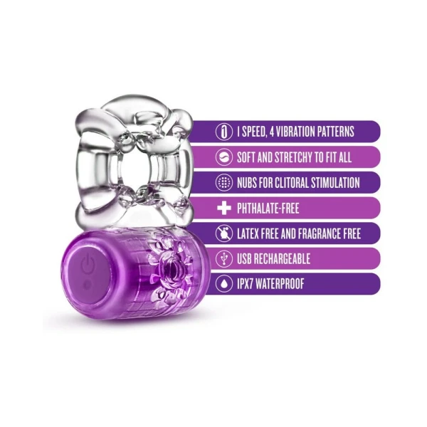 Play With Me - Pleaser Rechargeable C-ring - Purple