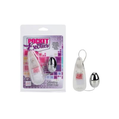 Pocket Exotics Vibrating Egg Silver