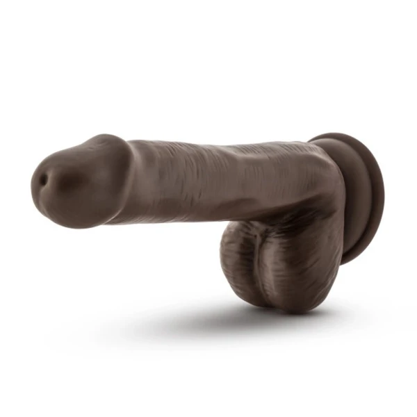 Dr. Skin Plus Posable Dildo With Balls 6 In. Chocolate