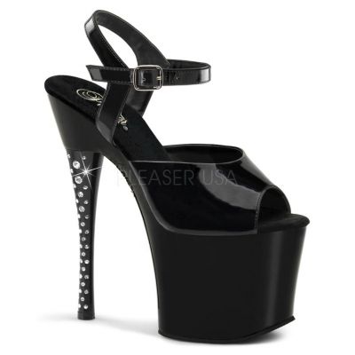 DIAMOND 709 7 RS Imbedded Heel Ankle Strap Platform Sandal