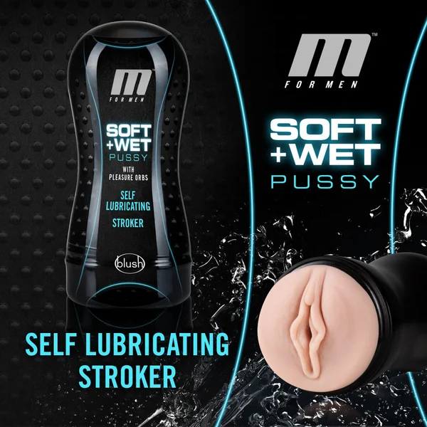 M for Men - Soft and Wet - Pussy With Pleasure Orbs - Self Lubricating Stroker Cup - Vanilla — image 16 of 18
