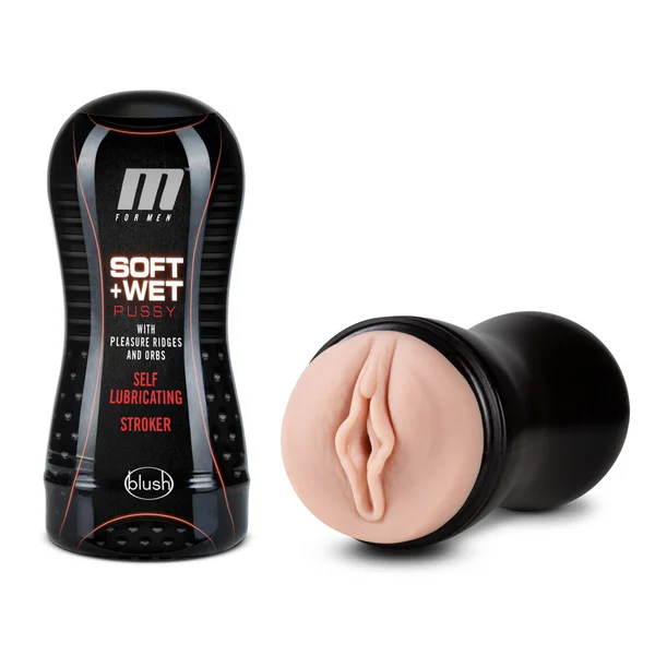 M for Men - Soft and Wet - Pussy With Pleasure Ridges and Orbs - Self Lubricating Stroker Cup - Vanilla — image 16 of 18