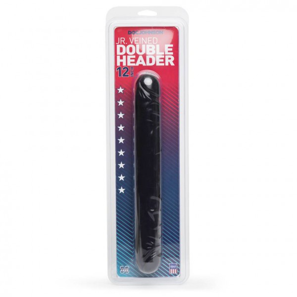 Doc Johnson Classic Black Double-Ended Dildo 12 Inch