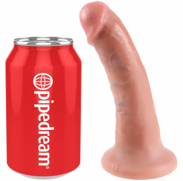 King Cock 6" Suction Cup Dildo - Vanilla
