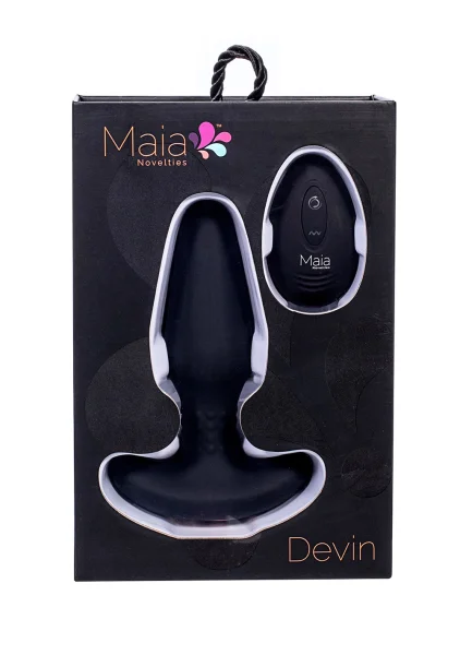 Luxe Wearable Vibra Slim Plug Small Black