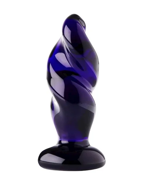Lucent Cryptic Twist Glass Butt Plug