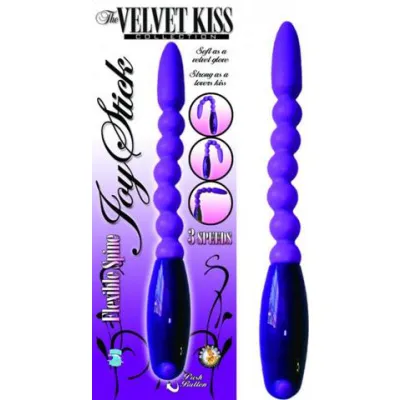 The Velvet Kiss Collection Joy Stick With Flexible Spine Waterproof 7 Inch Purple