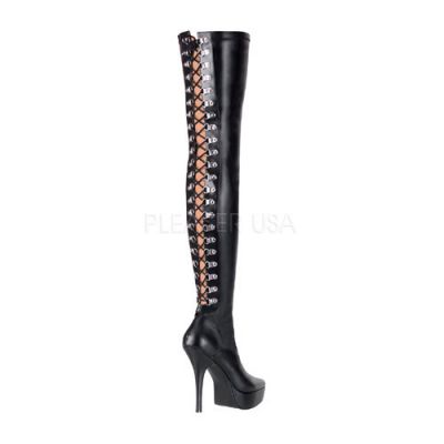 INDULGE 3063 5 1 4 Back Lace Up Stretch PF Thigh Boot