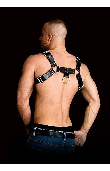 Ouch Costas Solid Structure 2 Black Chest Harness — image 4 of 8