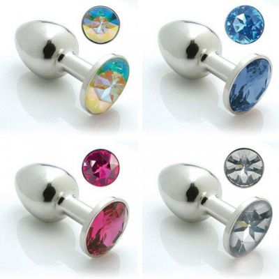 Pretty Plug Stainless Steel Booty Bling Plug Multiple Colors Sizes Available