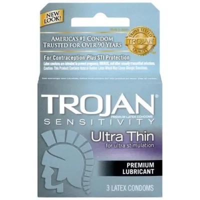 Trojan Sensitivity Ultra Thin Lubricated Condoms 3 Pack
