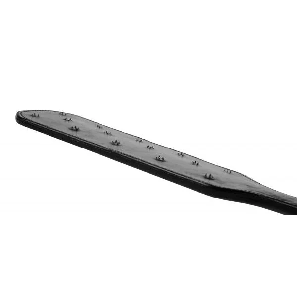 Spiked Leather Fraternity Paddle Black