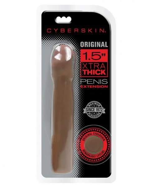 Cyberskin Original 1.5 inches Xtra Thick Penis Extension Dark — image 6 of 6