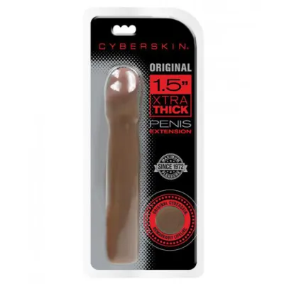 Cyberskin Original 1 5 inches Xtra Thick Penis Extension Dark
