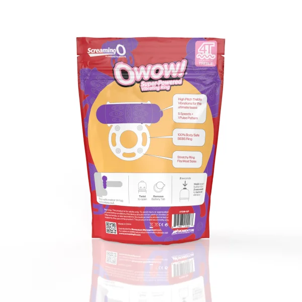 Screaming O 4t - Owow Super Powered Vibrating Ring - Grape
