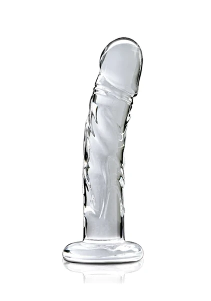 Icicles No. 62 Clear Glass Realistic G-Spot Dildo