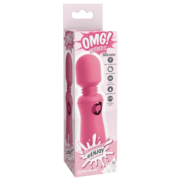 Omg! Wands Enjoy Rechargeable Vibrating Wand - Pink — image 8 of 10