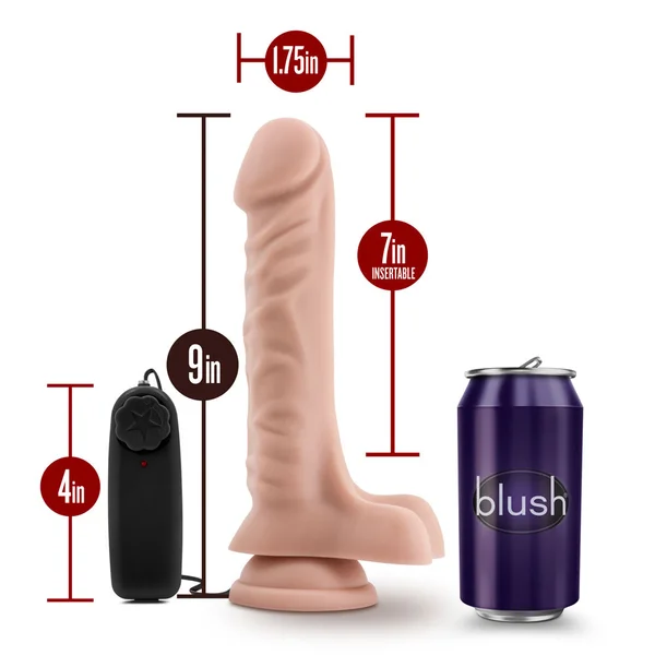 Dr. Skin - Dr. James - 9 Inch Vibrating Cock With  Suction Cup - Vanilla — image 14 of 15