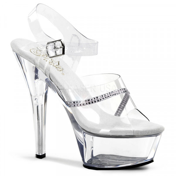 KISS-208R - 6" Stiletto Heel Ankle Strap PF Sandal W/RS