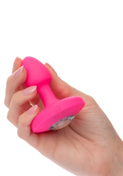 Cheeky Gems Silicone Rechargeable Vibrating Small Anal Probe By CalExotics - Blue