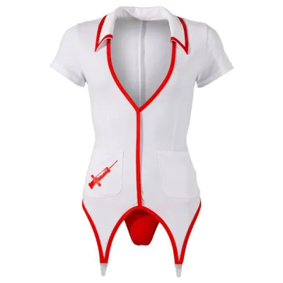 Marsanne Nurses Dress White Red Medium
