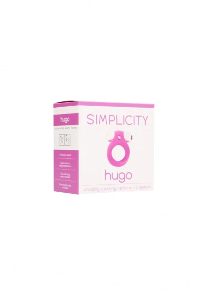 HUGO vibrating cockring - Pink