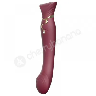 Zalo Queen Wine Red G spot Pulse Wave Vibrator