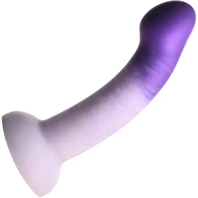 Strap U G Swirl G Spot 6 9 Silicone Suction Cup Dildo Purple White