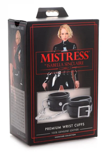 Mistress Isabella Sinclaire Premium Leather Wrist Cuffs