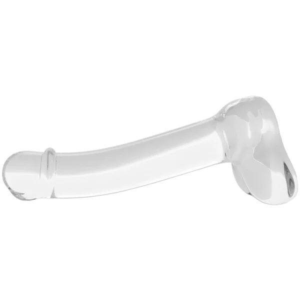 Gläs Realistic Curved Glass G-Spot Dildo  - Clear