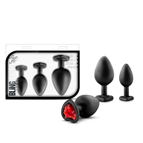 Luxe - Bling Plugs Training Kit - Black With Red Gems — image 4 of 4