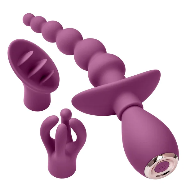 Cloud 9 Health and Wellness Anal Clitoral and Nipple Massager Kit - Purple — image 5 of 7