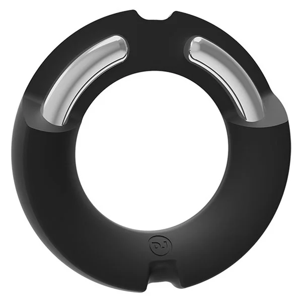 Hybrid Silicone Covered Metal Cock Ring - 45mm — image 10 of 11