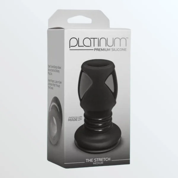 Doc Johnson 'The Stretch' Platinum Premium Silicone Hollow Butt Plug - Medium Size